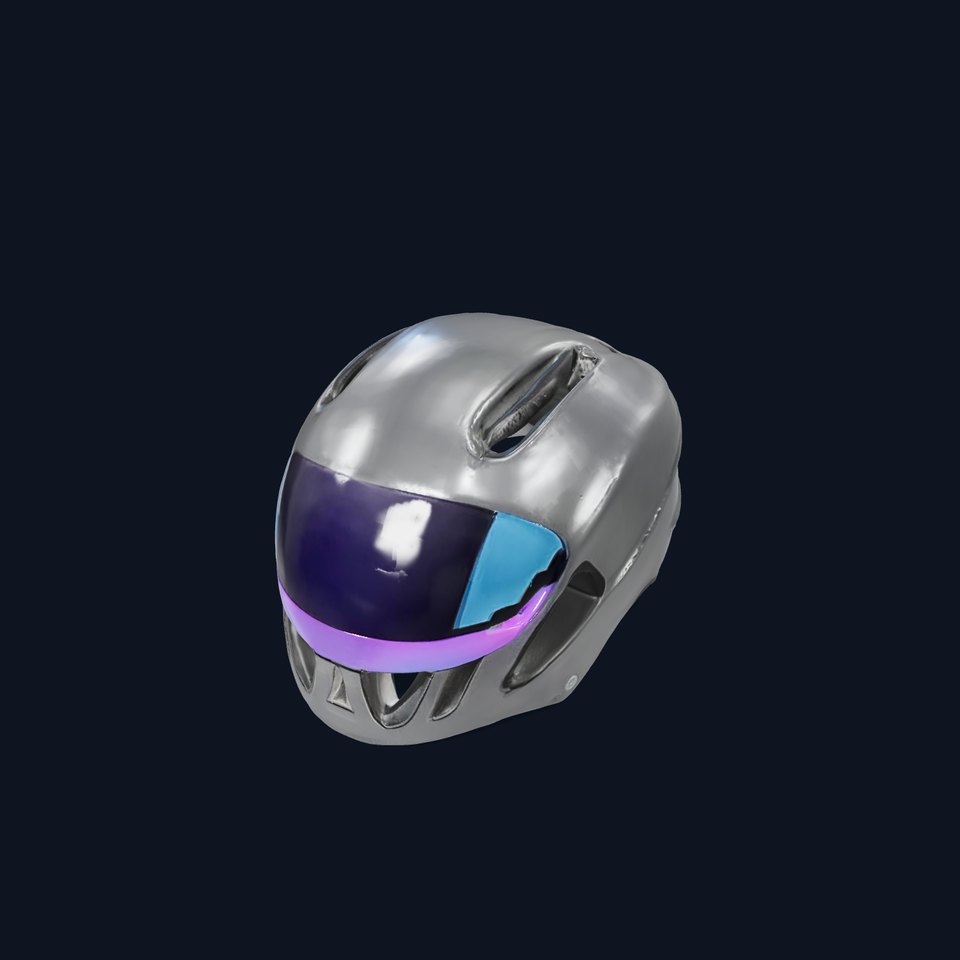Sleek Gray Helmet model pack